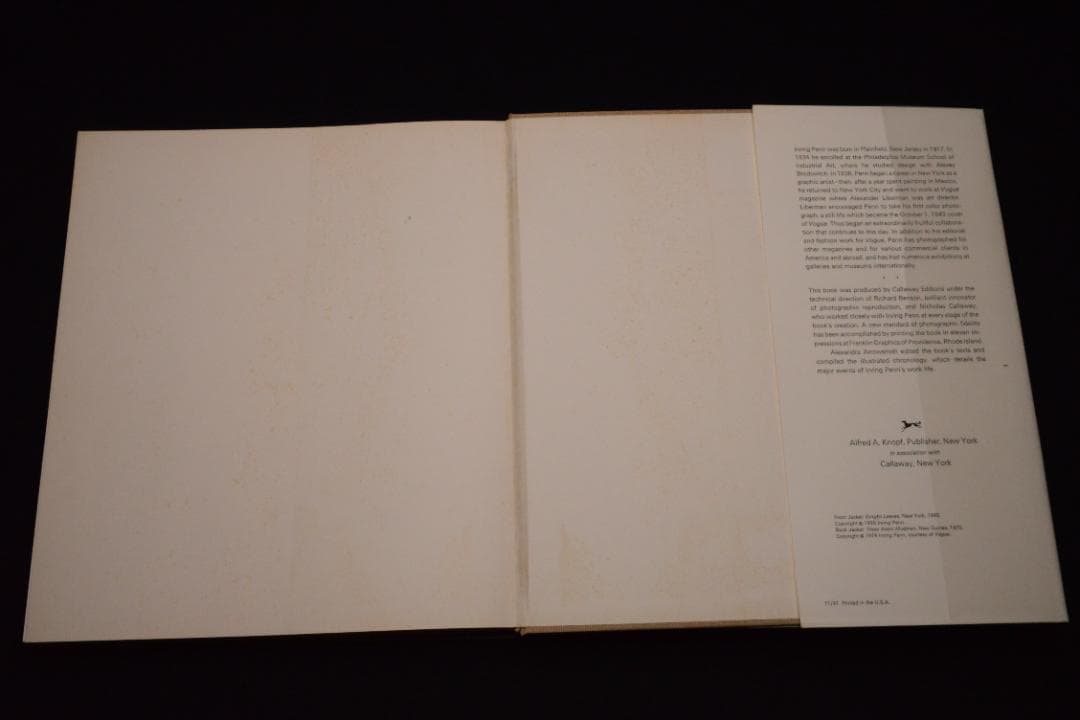 【Passage 】Irving Penn 1991年初版★大幅に値下げしました