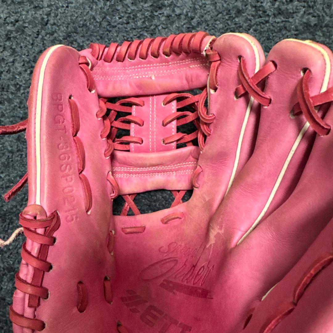 ZETT 硬式グローブ スペシャルオーダー　内野用　ピンク