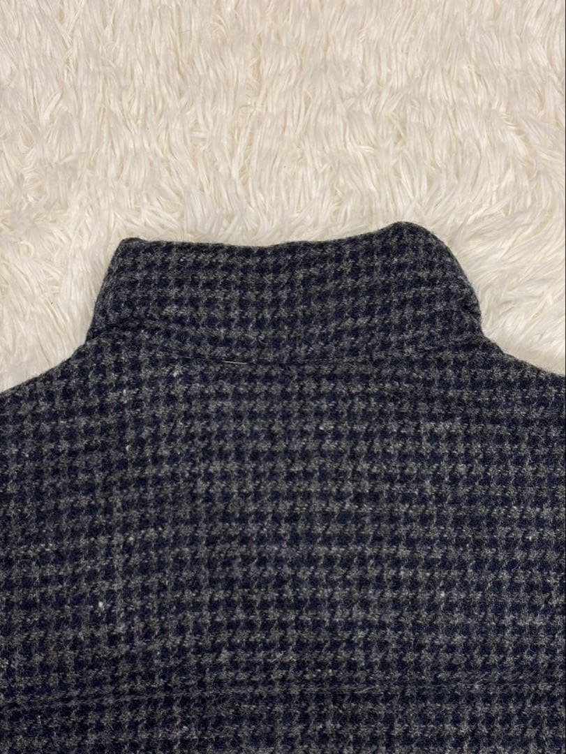 ナナミカ別注　ノースフェイス×ハリスツイード ダウンベスト M 千鳥格子柄