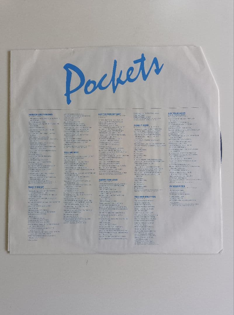 POCKETS/TAKE−IT−ON−UP/LP盤レコード。