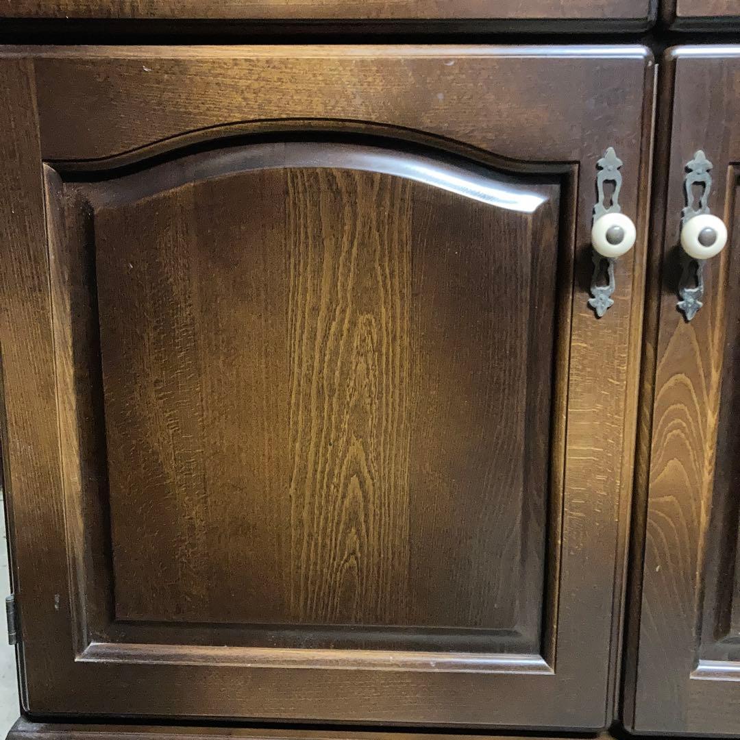 【飛騨産業】キツツキ　２面食器棚　カップボード　キッチンボード