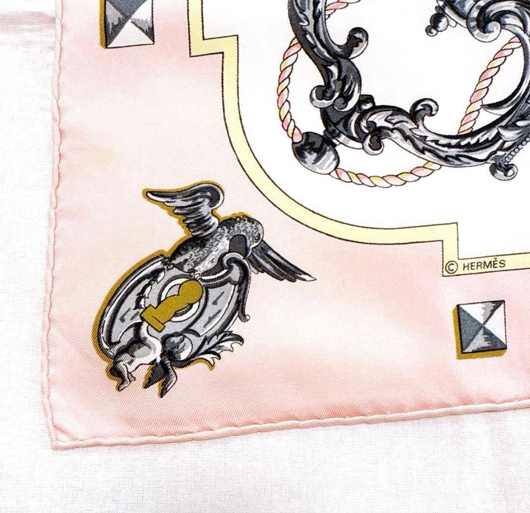 HERMES エルメス LES CLES【鍵柄】カレ90 スカーフ ストール