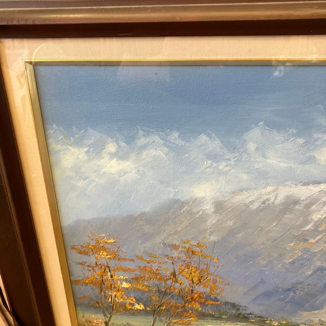 昭和レトロ 山本雅勝 真筆 風景画 山水 油絵 油彩画 絵画 アート インテリア