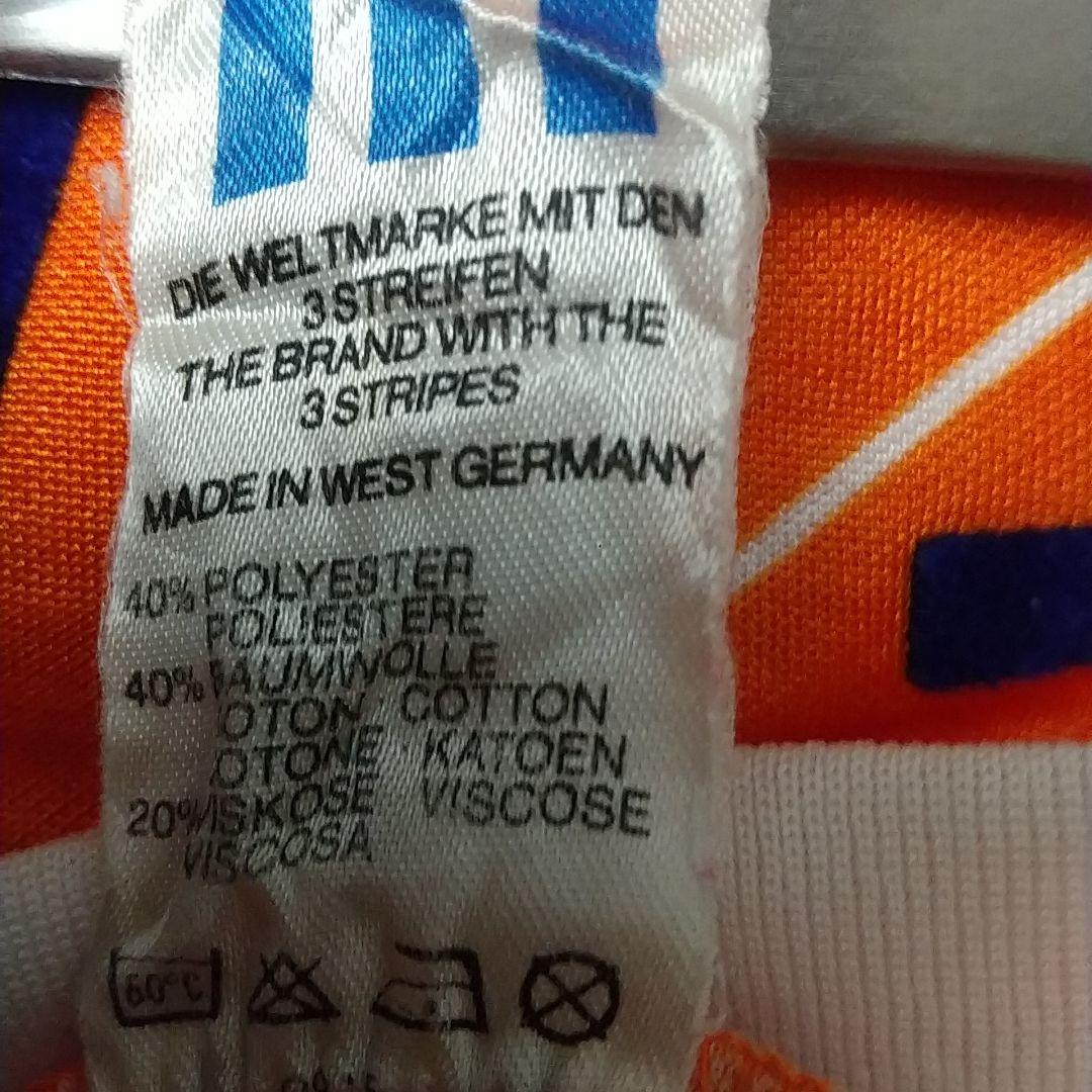 希少☆80s 西ドイツ製 アディダス オランダ代表 長袖 ゲームシャツ XL