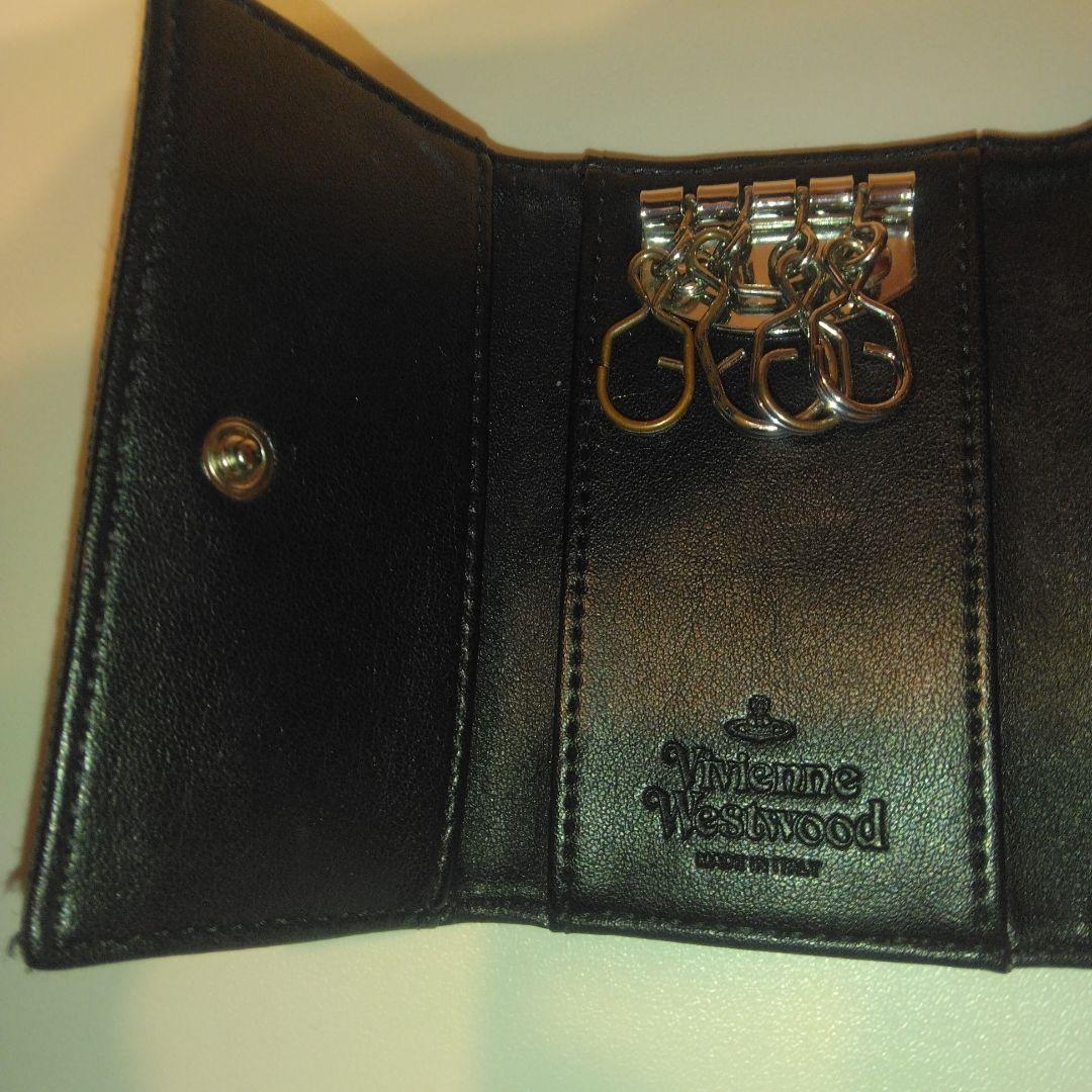 【良品 希少】 ヴィヴィアンウエストウッド キーケース 4連 オーブ ジャガード