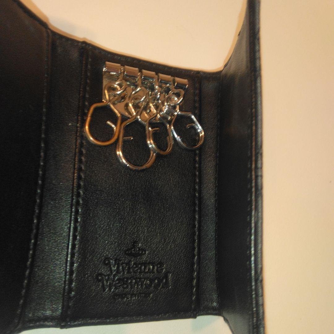 【良品 希少】 ヴィヴィアンウエストウッド キーケース 4連 オーブ ジャガード