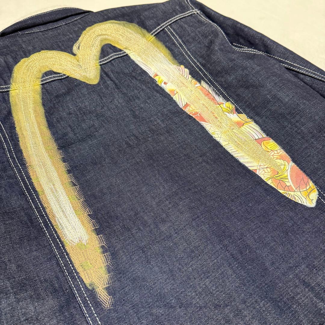 【完売品！希少XL】EVISU デニムジャケット 大黒 カモメ 道楽 Gジャン
