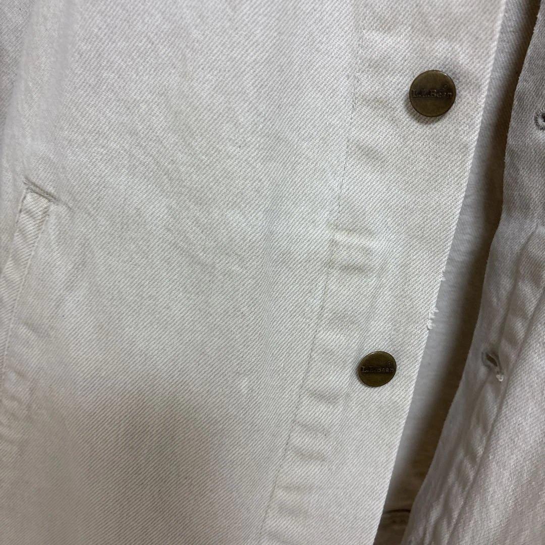 80s USA製 L.L.Bean デニム ハンティングジャケット　アイボリー