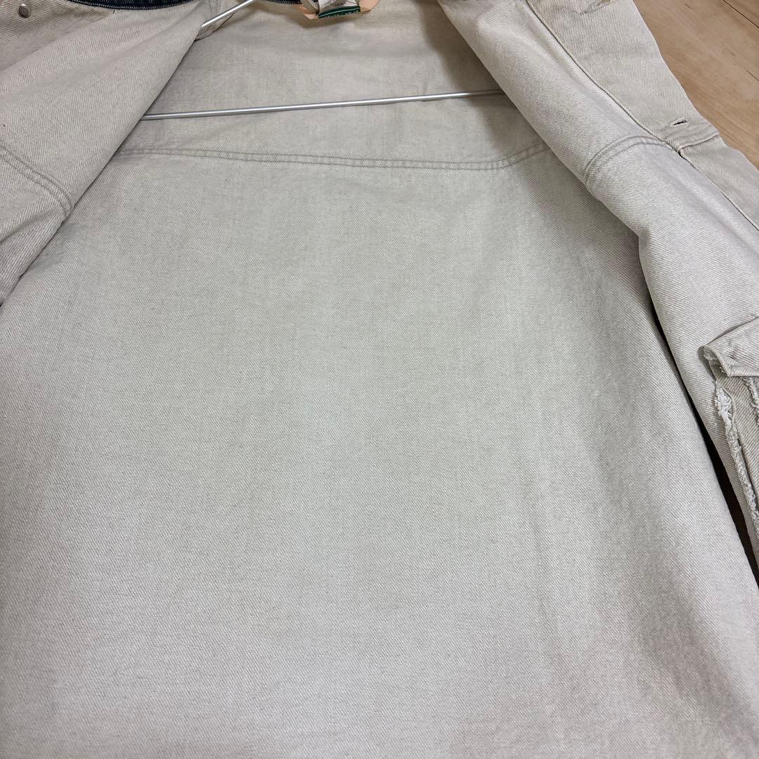 80s USA製 L.L.Bean デニム ハンティングジャケット　アイボリー