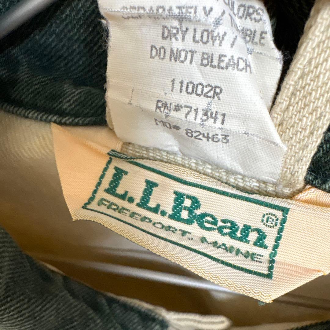 80s USA製 L.L.Bean デニム ハンティングジャケット　アイボリー