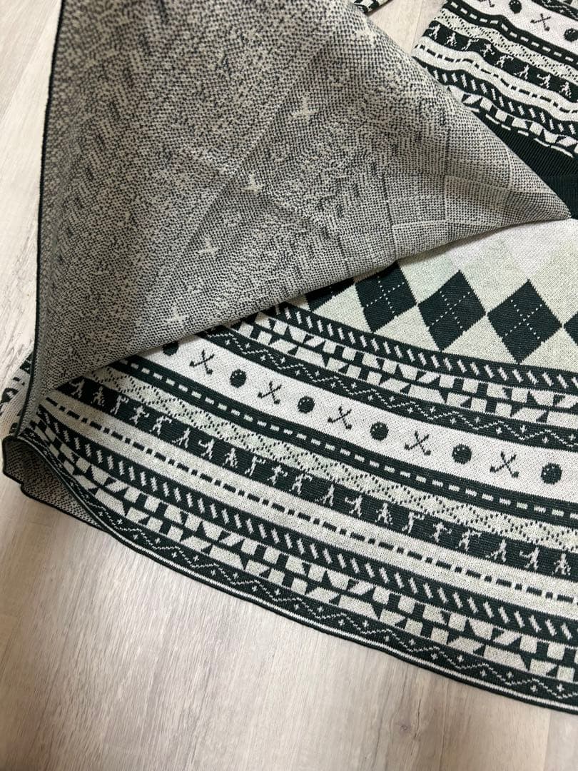 新品　Sサイズグリーン　ADIDAS GOLF ヒストリカルパターンセットアップ