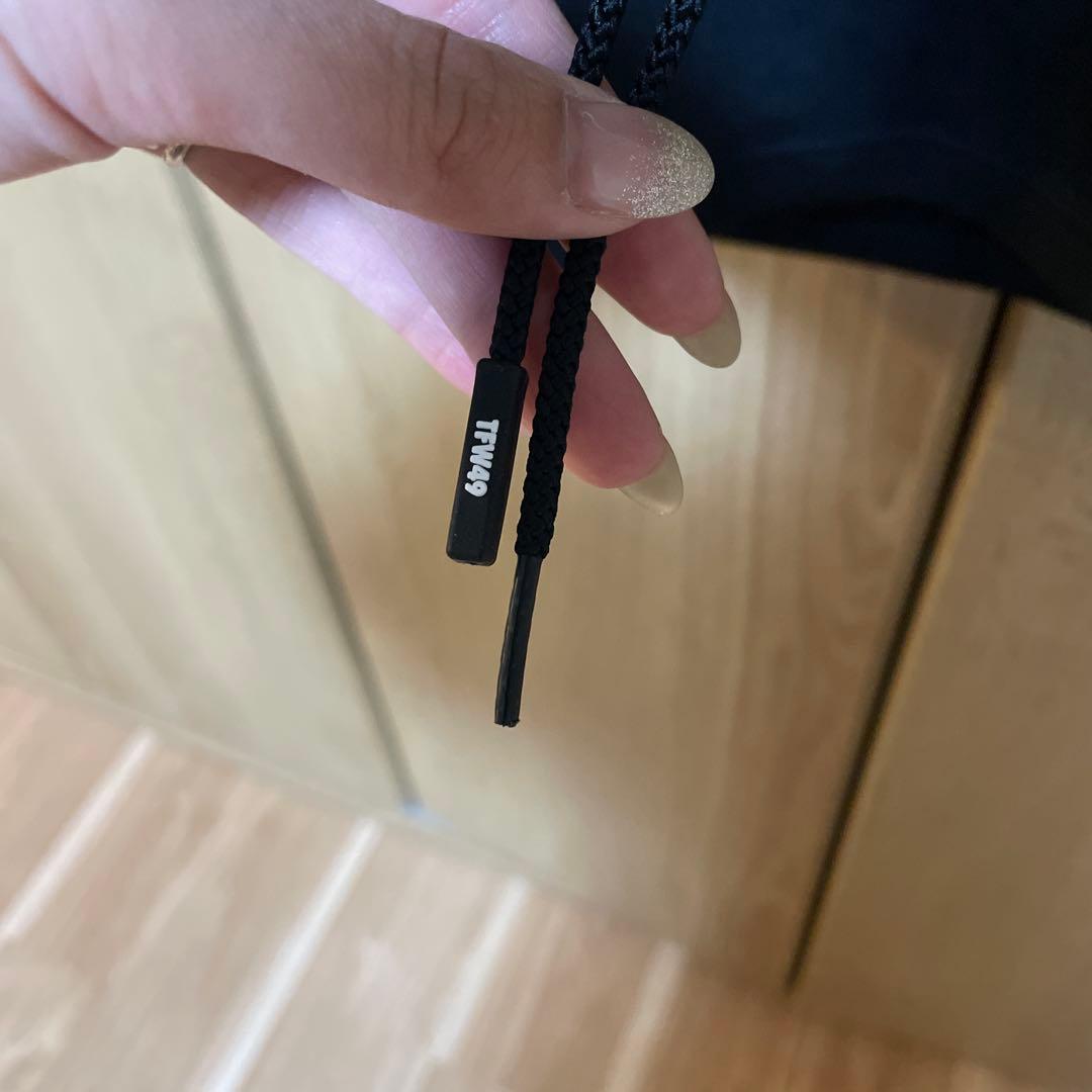 【TFW49】ポロワンピース ブラック×ネオンイエロー Sサイズ