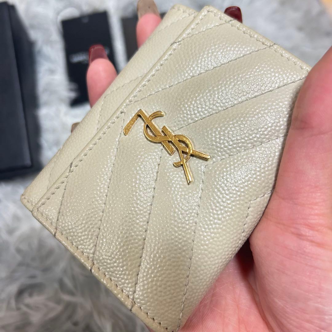 SAINT LAURENT アイボリー キーケース