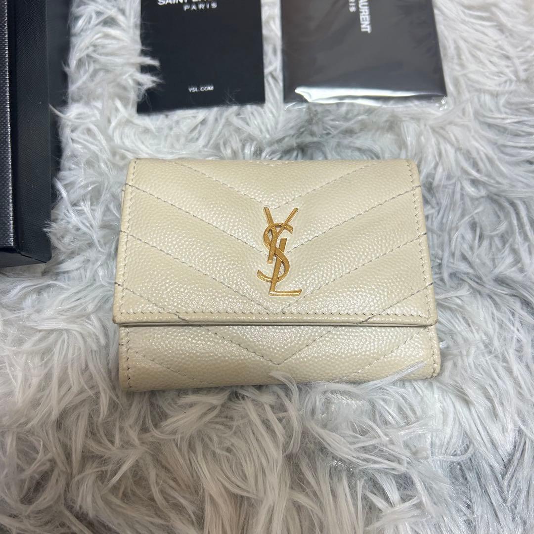 SAINT LAURENT アイボリー キーケース