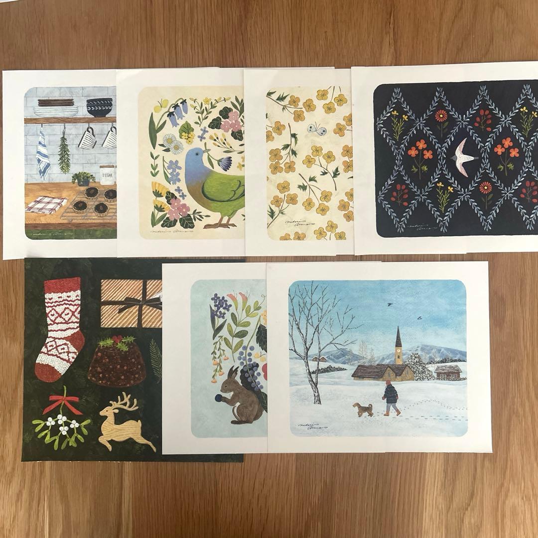 かじゅ　 バーズワーズ　リース　シルクスクリーン　ポスター