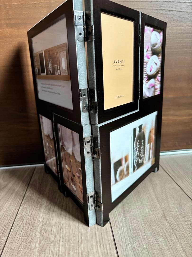 【グレー】一点物！写真立て　フォトフレーム6つ切り　推し活