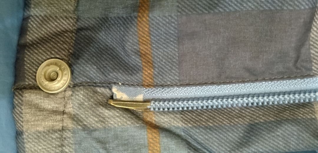 プーマ チェック柄 ダウンジャケット　ベスト　ブルー　プーマゴルフ puma