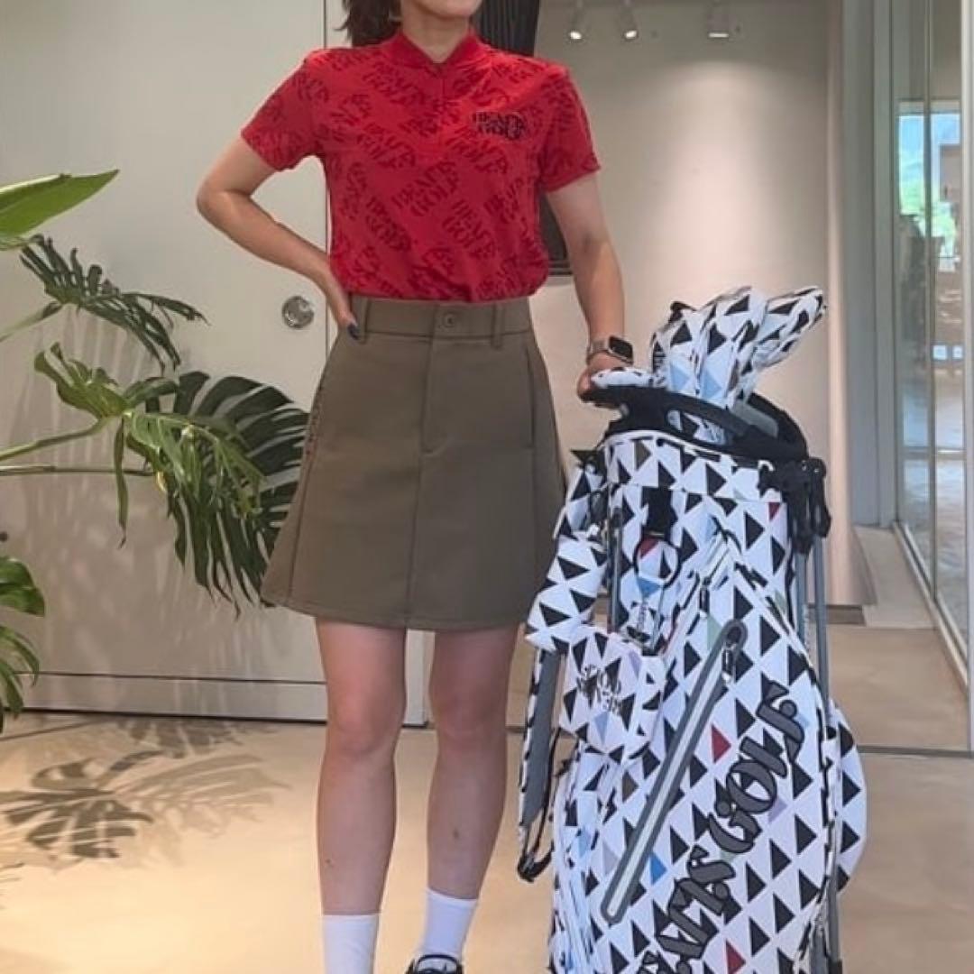 BEAMS GOLF サークルロゴ ジャカードポロシャツ