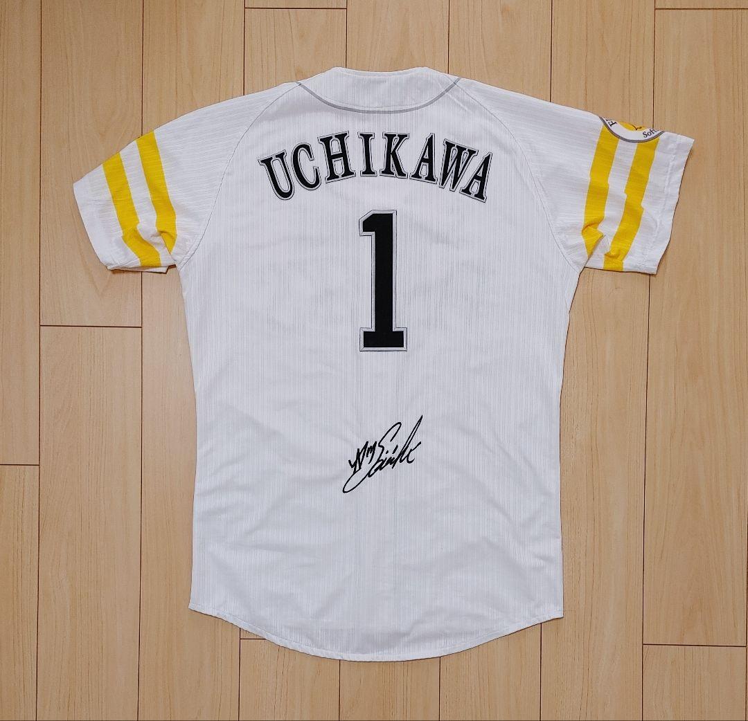 直筆サイン◆ソフトバンクホークス　内川　ミズノ　ハイグレード　ユニフォーム　O寸