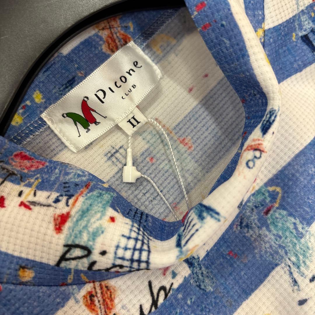 Picone Club ストライプ ノースリーブシャツ Lサイズ