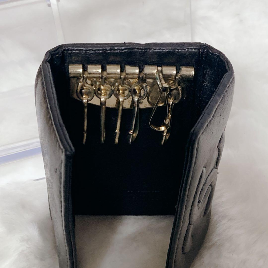 【極希少】CHANEL ココマーク ブラック レザー キーケース 6連