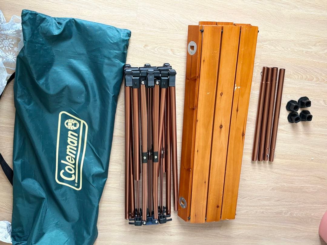 コールマン　ナチュラルウッドロールテーブルクラシック　110cm 2way