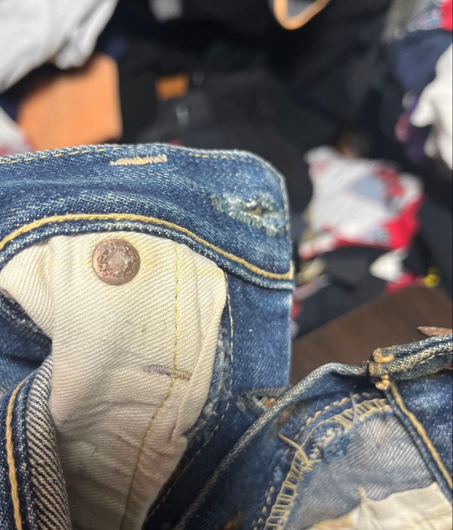 【*パ様 40s? levi's 501xx 革パッチ ビンテージ　ダブルエック