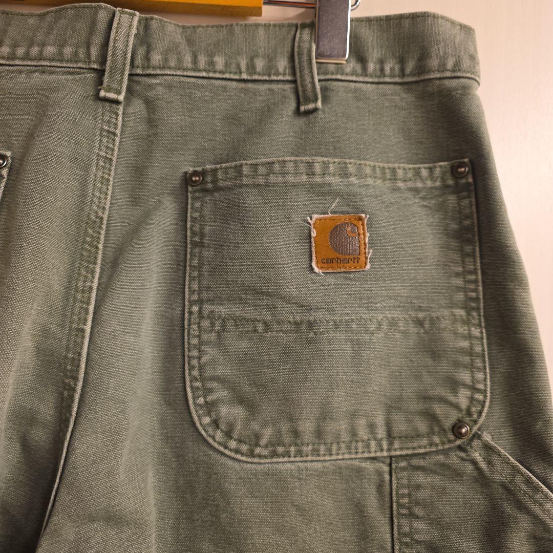2007年メキシコ製　カーハート　ダブルニーブラック　ペインターパンツ　フェード