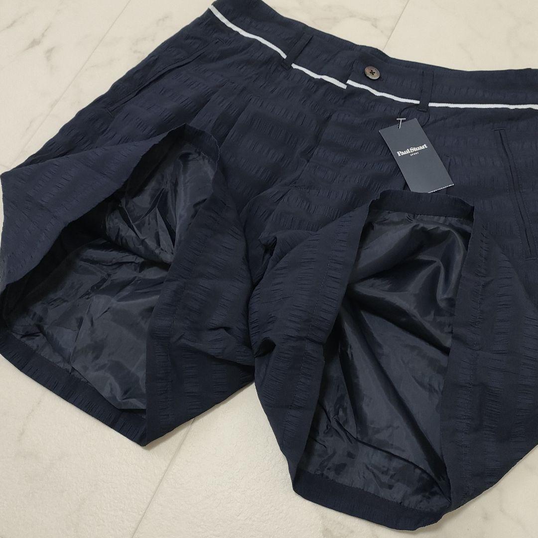 【ピロコ】新品　ポールスチュアート　シアサッカー　セットアップ　紺　LL