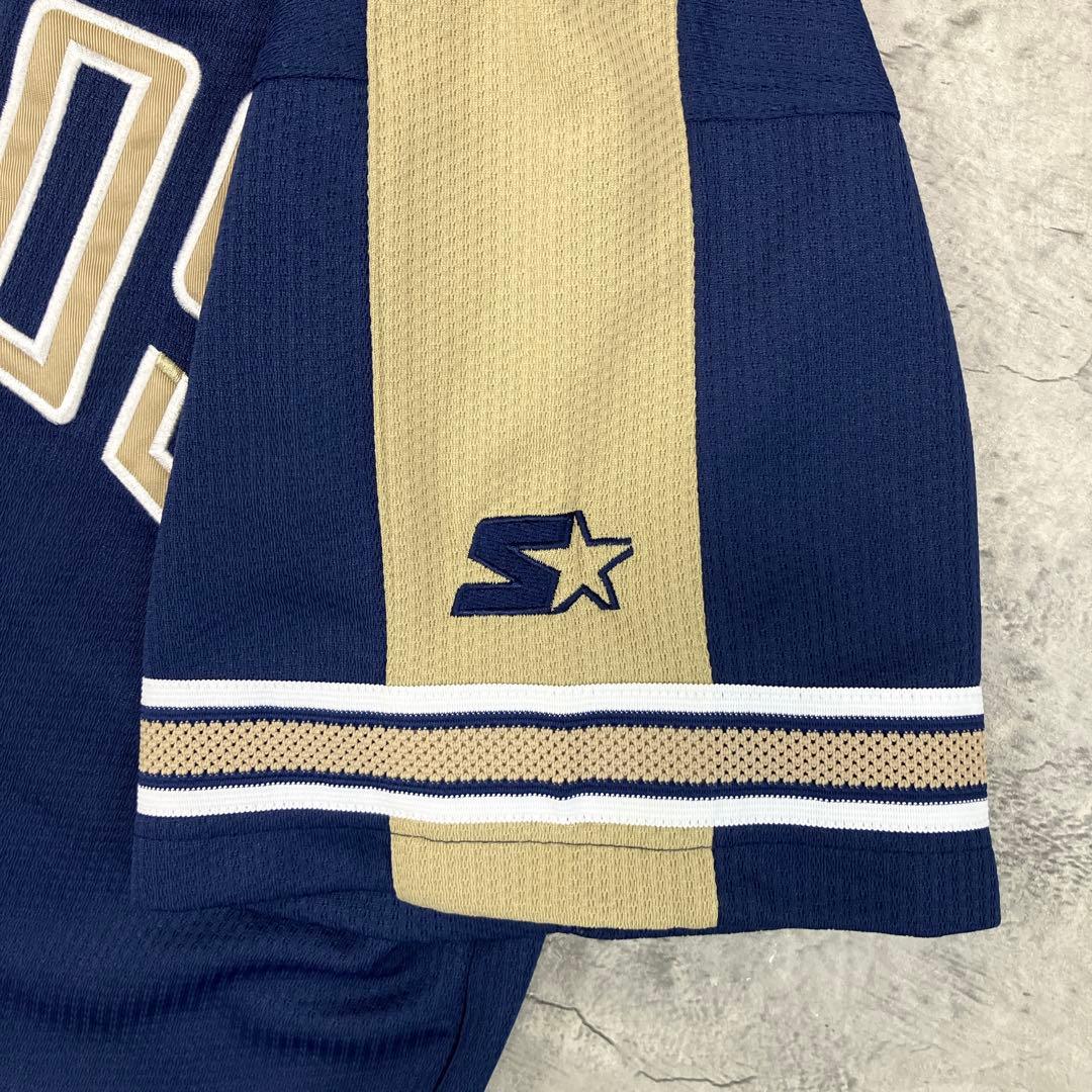 90s MLB アストロズ ベースボールシャツ スターター 古着 刺繍 紺 XL