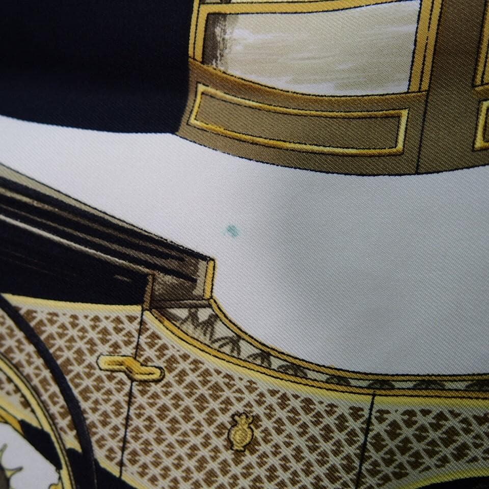 エルメス HERMES カレ90 LA PERRIERE 馬車柄 シルクスカーフ