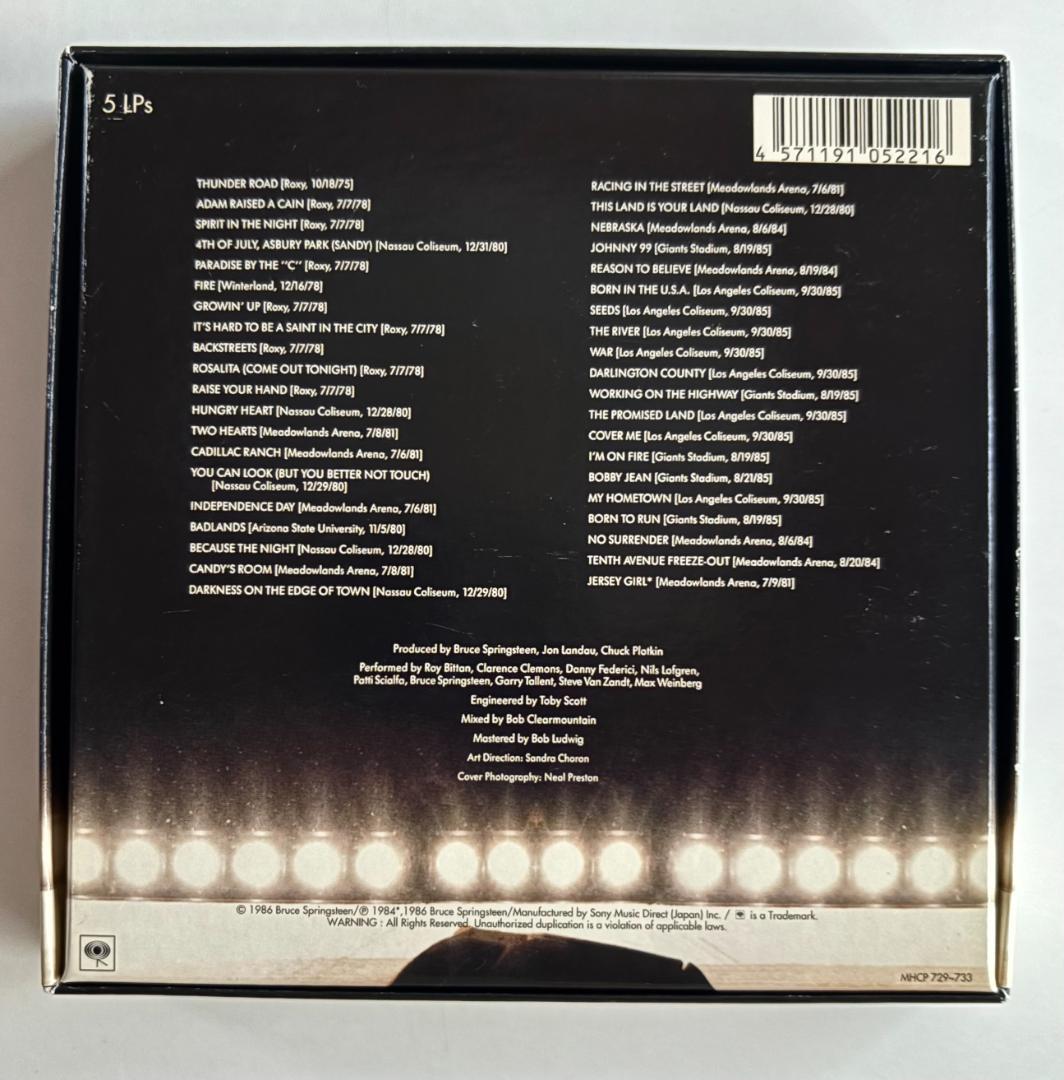 Bruce Springsteen／THE \"LIVE\" 1975-1985