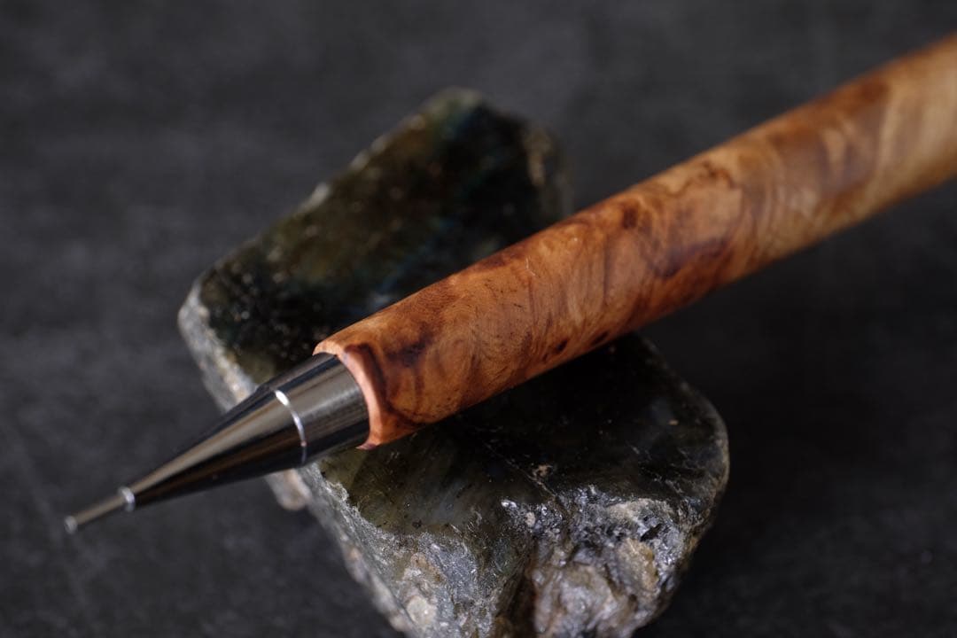 PG5木軸カスタム0206　高村杢工房 製図用シャープペンシル　花梨瘤