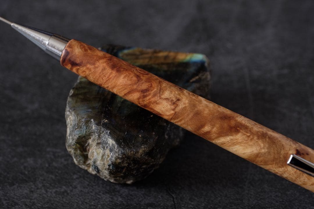 PG5木軸カスタム0206　高村杢工房 製図用シャープペンシル　花梨瘤