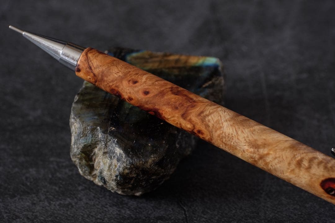 PG5木軸カスタム0206　高村杢工房 製図用シャープペンシル　花梨瘤