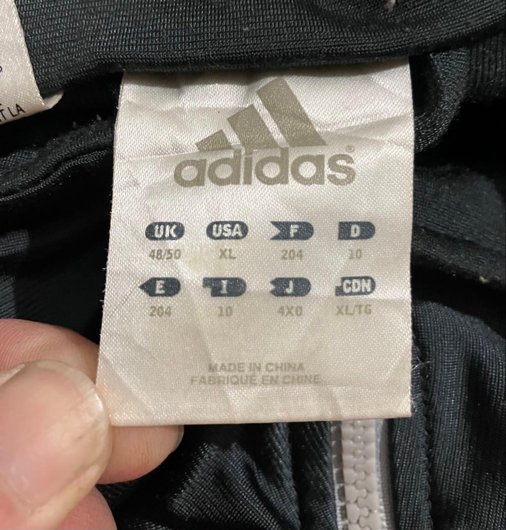 adidas アーチ切替 トラックジャケット XL相当 3ストライプ アーチ切替