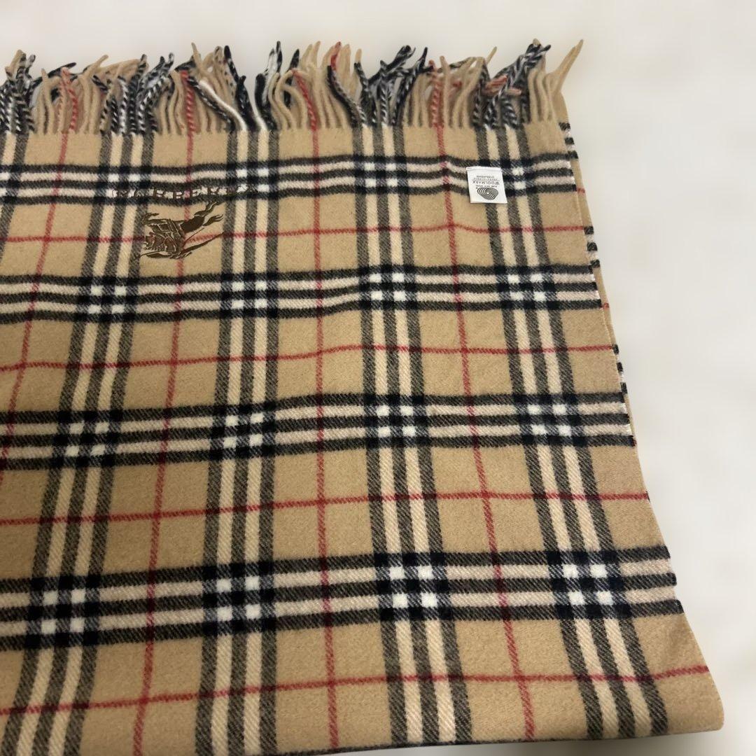 【極美品】バーバリー　膝掛け　65×120cm ウール　ノバチェック