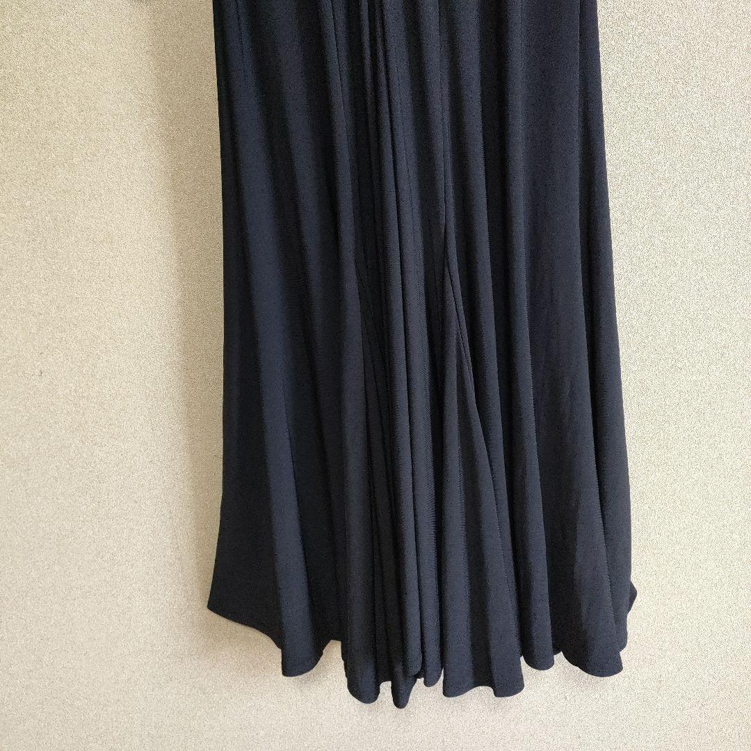 社交ダンス用　ピンク黒幾何学模様ロングドレス