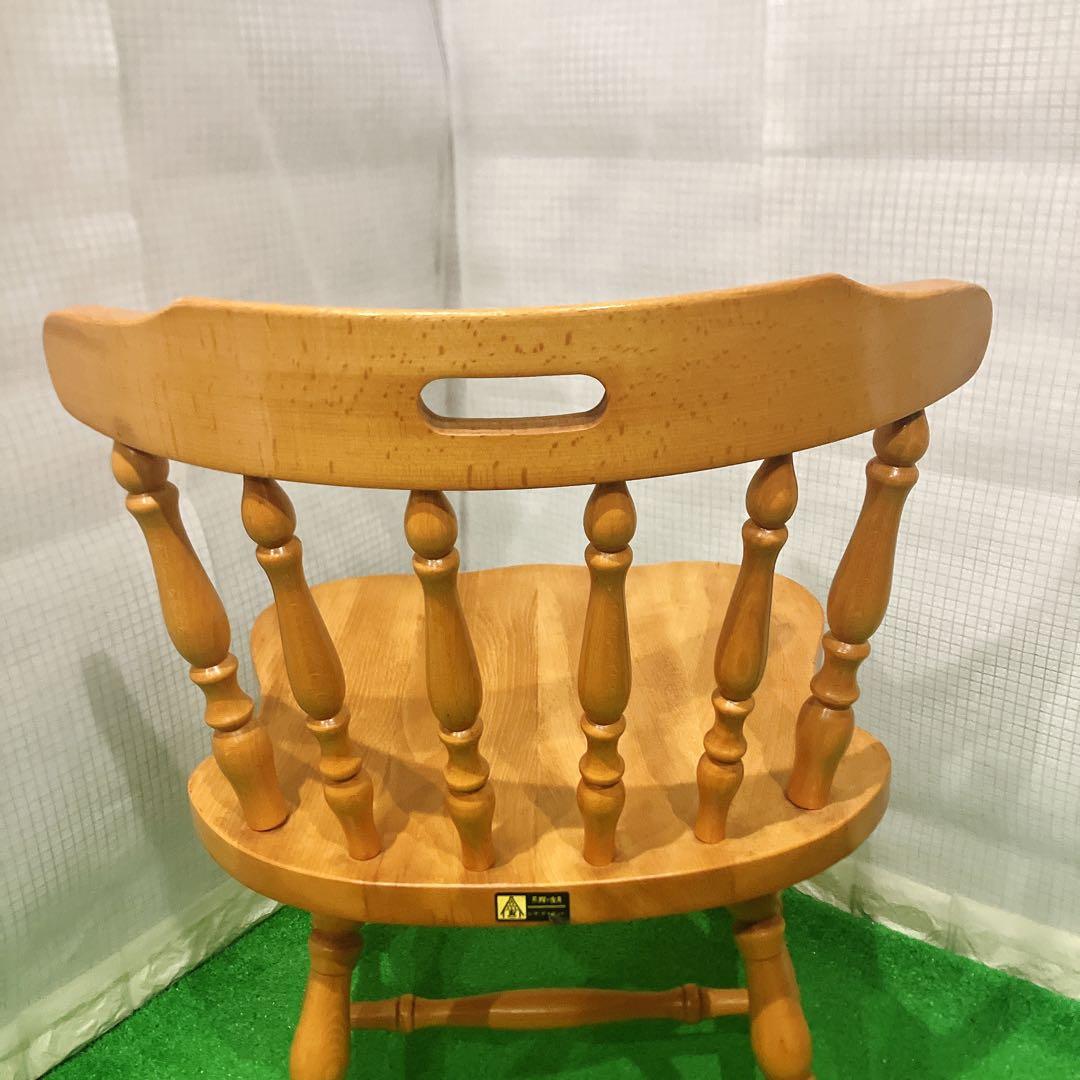 美品 飛騨家具 ウィンザーチェア キッズ 木製 ナチュラル 学習椅子 送料無料