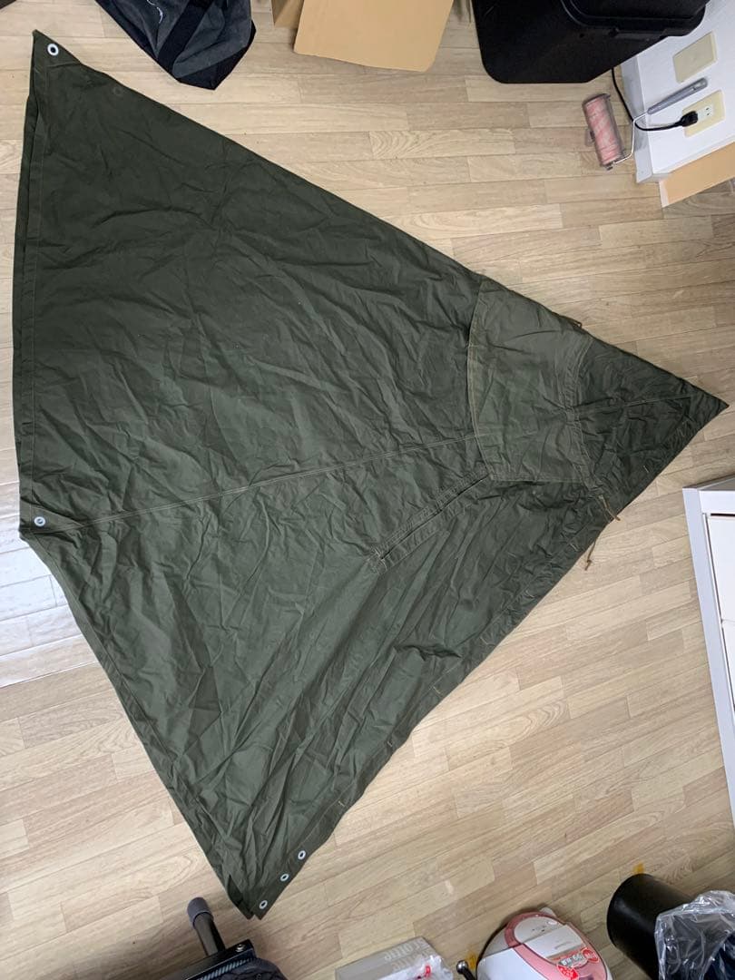 ポーランド軍　ポンチョ　テント　軍幕 2枚セット　サイズ3