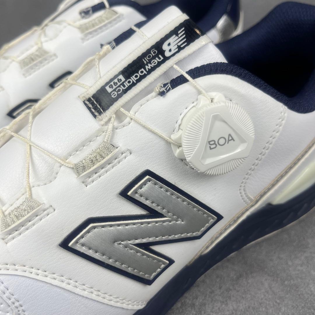【美品】ニューバランス ゴルフシューズ UGBS996 ボア付き 白 29.0