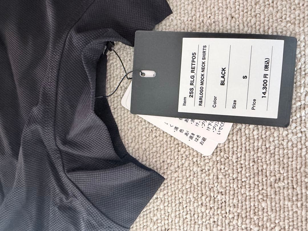 レディースウェア RUFFLOG R&R LOGO MOCK NECK SHIRTS BLACK