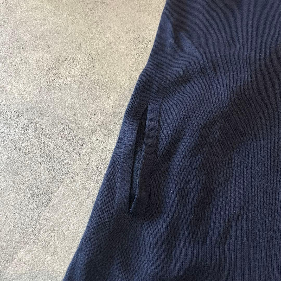 美品✨イッセイミヤケ Vネック ロング ジレ カットオフ ワンボタン コットン