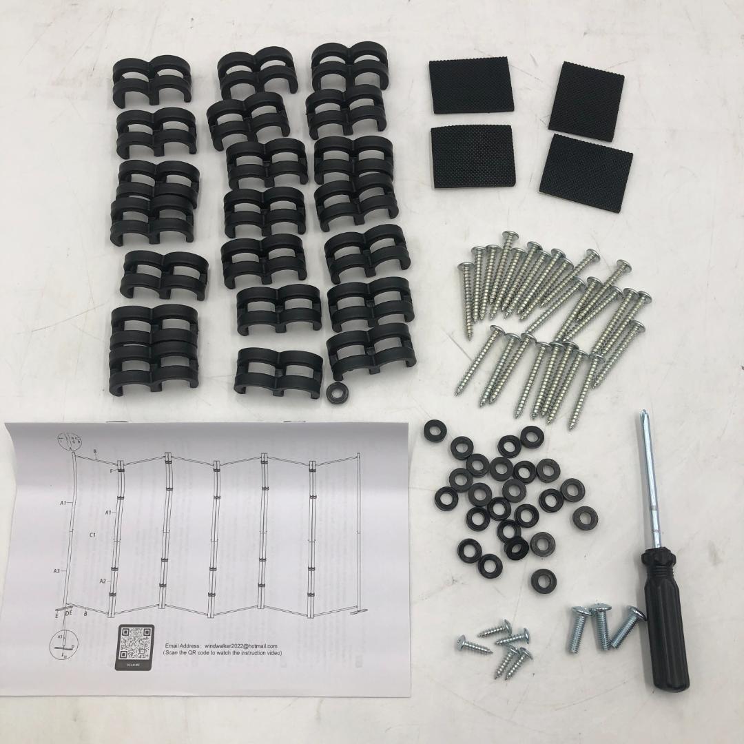 KELIXU パーテーション 間仕切り 6連 自立式/ヤS3144