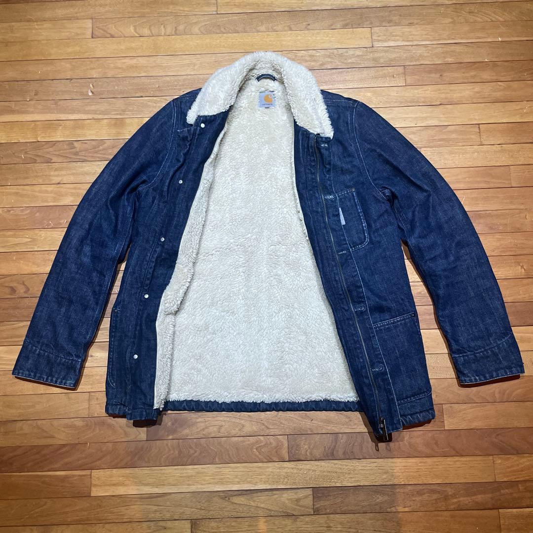 Carhartt ボア襟付きデニムジャケット Sサイズ