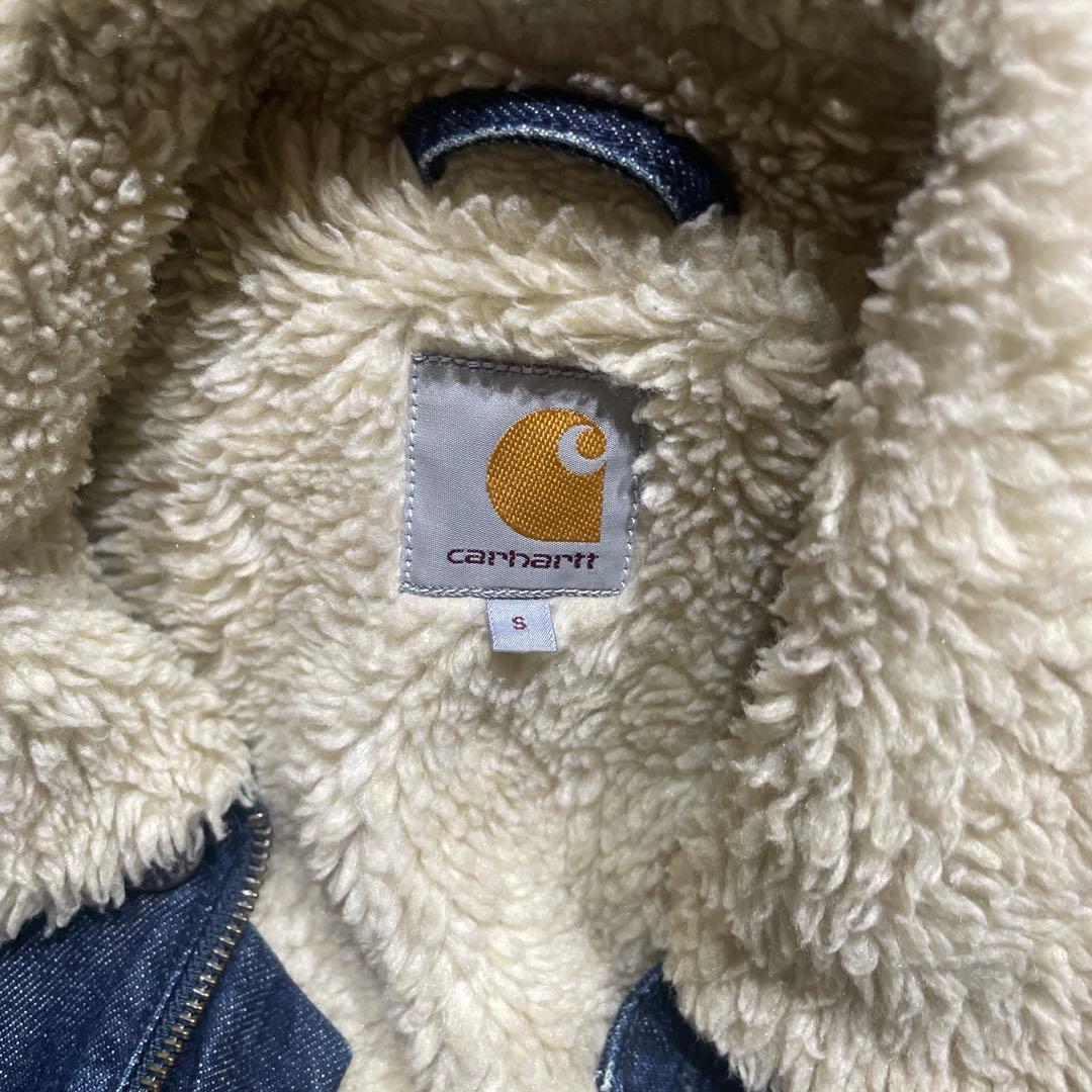 Carhartt ボア襟付きデニムジャケット Sサイズ