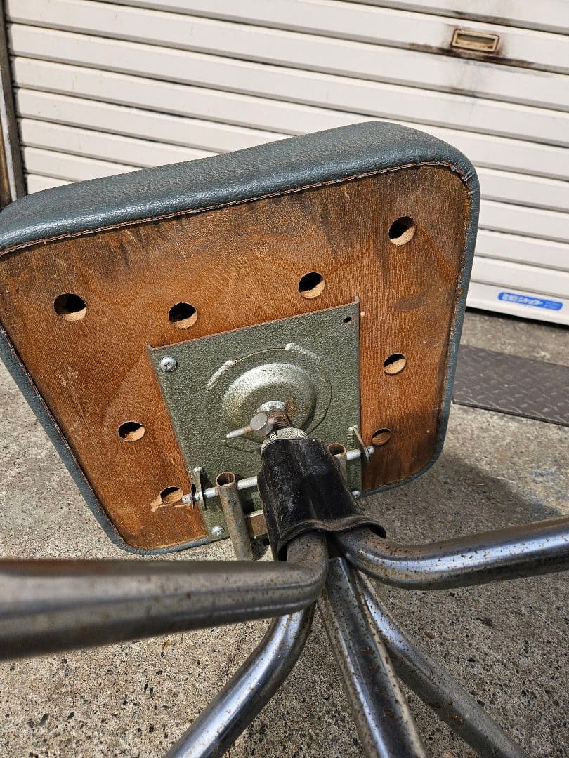 フランスヴィンテージ デスクチェア インダストリアル 回転椅子 昇降