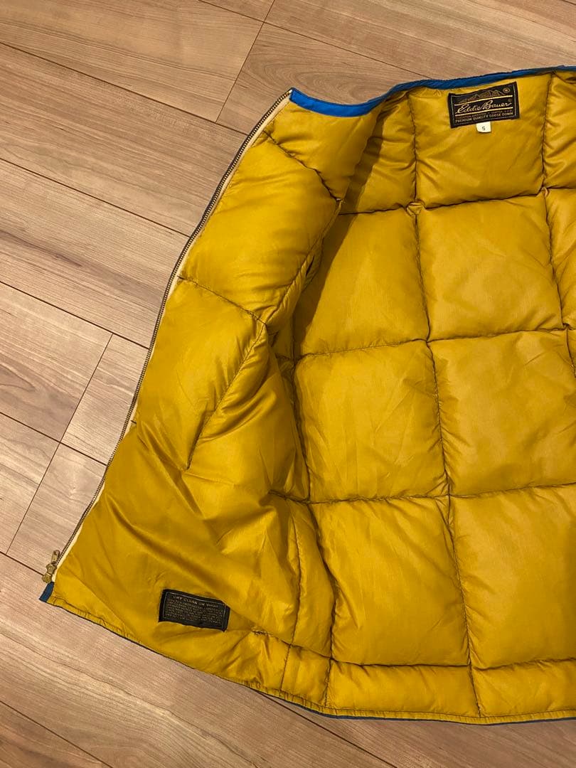 80s エディバウアー　黒タグ　ダウン　ベスト　TALON モディファイ　希少