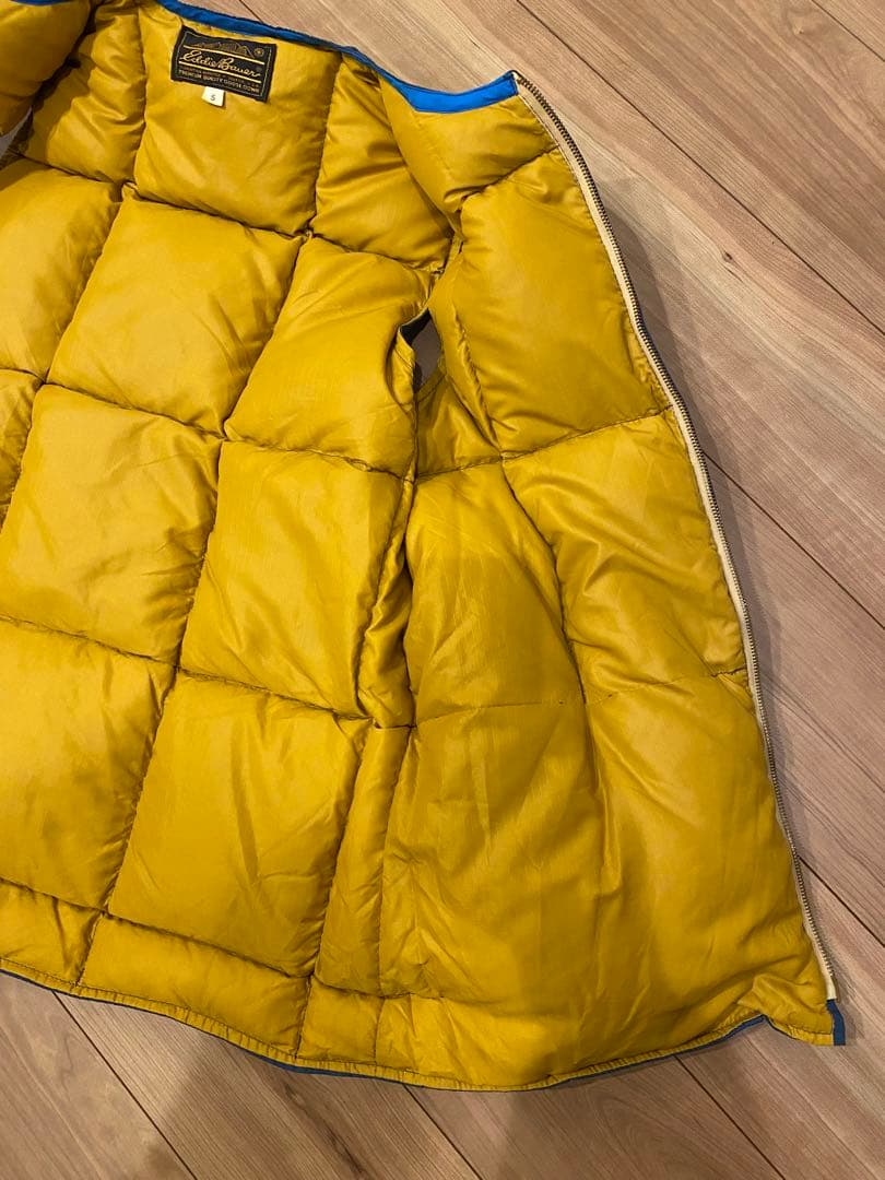 80s エディバウアー　黒タグ　ダウン　ベスト　TALON モディファイ　希少