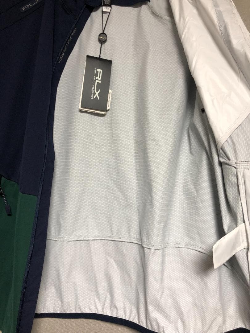 未使用 RLX カラーブロックパッカブルジャケット XS S 紺